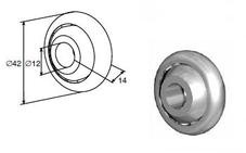 Подшипник Ø42 Подшипник Ø42 со стальным внутренним кольцом, вставляется в капсулу вала рольставней (жалюзи - роллет). Используется при массе полотна рольставней свыше 30 кг.