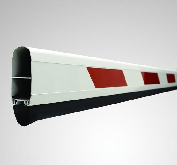Стрела алюминиевая для шлагбаумов серии «BARRIER» Поставляется в комплекте со светоотражающими наклейками и нижним резиновым профилем.
