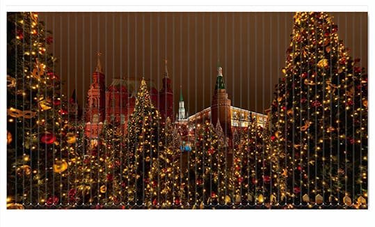Вертикальные фотожалюзи «Кремль» ширина ламели 89 мм Ламели для вертикальных жалюзи из Новогодней  коллекции «Кремль»
Украсить комнату и кабинет с ними легко, всего 16  ламелей и ваши повседневные вертикальные жалюзи приобретают праздничный вид.