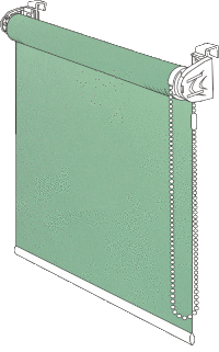 Штора рулонная  600 мм x 1720 мм с цепочным приводом «Миниролло Лайт», цвет зеленый