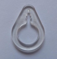 Петля для фиксации шнура нижняя, прозрачная, форма «груша»