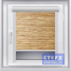 Миникассетная рулонная штора с цепочным приводом «UNI-2», коллекция натуральных материалов «Шикотан»