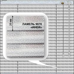 Жалюзи горизонтальные алюминиевые «Танго 25» «Брызги»