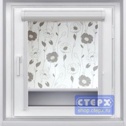 Миникассетная рулонная штора с цепочным приводом «UNI-2», коллекция «Золотая нить»