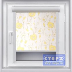 Миникассетная рулонная штора с цепочным приводом «UNI-2», коллекция «Золотая нить»