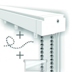  Карниз для вертикальных жалюзи «Люкс 89ТМ» /для 89 мм ламелей из тканных материалов/