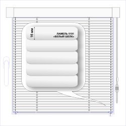Жалюзи горизонтальные алюминиевые кассетные «Изотра-хит 16» «Белое на голубом»
