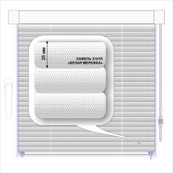 Жалюзи горизонтальные алюминиевые кассетные «Изотра-хит 25» «Перфорация»