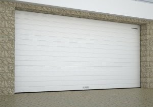 Ворота секционные серии RSD01SС, ширина 2500 мм, высота 2390 мм, белые, фактура доска Ворота секционные серии RSD01SC под проем шириной 2500 мм и высотой 2390 мм. Дизайн внешней стороны полотна доска, тип поверхности под дерево, цвет белый. Дизайн внутренней стороны горизонтальная полоса, тип поверхности stucco, цвет белый.