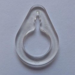 Петля для фиксации шнура нижняя, прозрачная, форма «груша»
