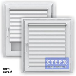 Двойная рулонная штора с цепочным приводом «Мини - ЗЕБРА», коллекция «Степ»