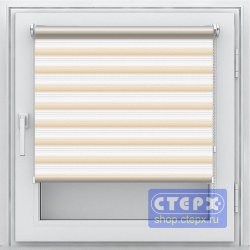 Двойная рулонная штора с цепочным приводом «Мини - ЗЕБРА», коллекция «Степ»